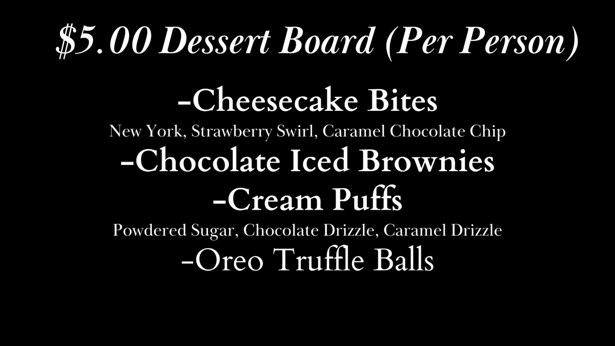 Dessert Bar