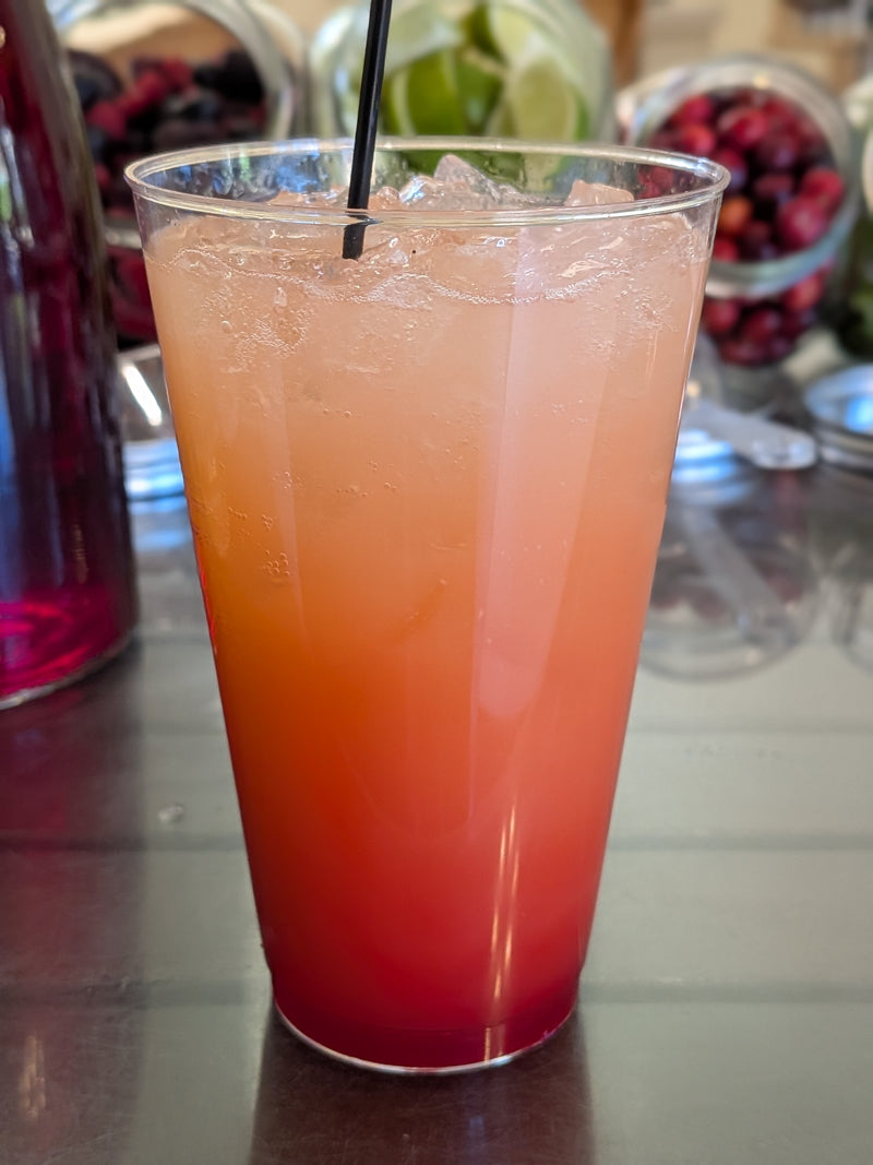 Non-alcoholic mocktail made of juice and syrups for a fun flavor, appropriate for any setting.  